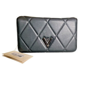 Valentino by Mario Valentino Quilted Crossbody Bag – Black Faux Leather – NWT